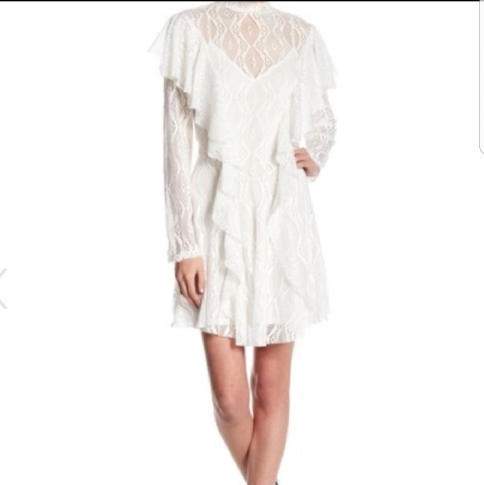 NWT Free People Mock Neck Lace Dress